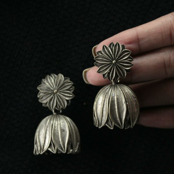 Gypsy Jewellery/ Oxidised Silver Earrings