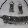 Gypsy Jewellery/ Oxidised Silver Mirror Choker set
