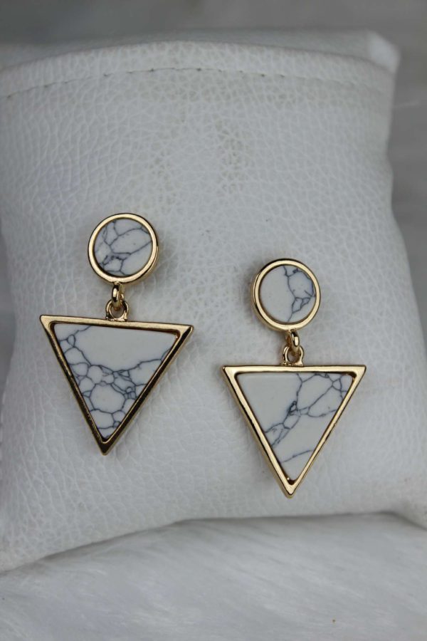 Gypsy Jewellery/ Marble Textured Earrings