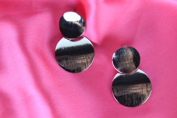 Gypsy Jewellery/ Round Silver Layered Earring