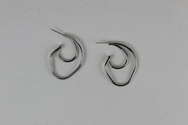 Gypsy Jewellery/ Silver Loop in Loop Earring