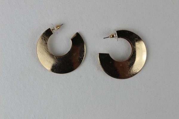 Gypsy Jewellery/ Golden Crescent Moon Loops