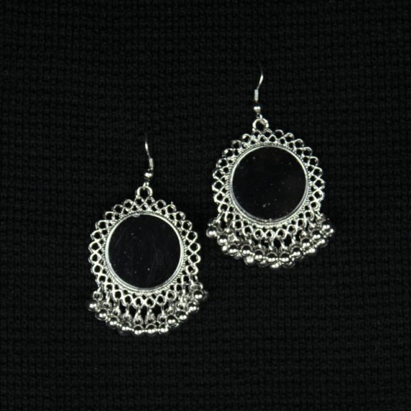 Gypsy Jewellery/ Basic Silver Mirror Earring