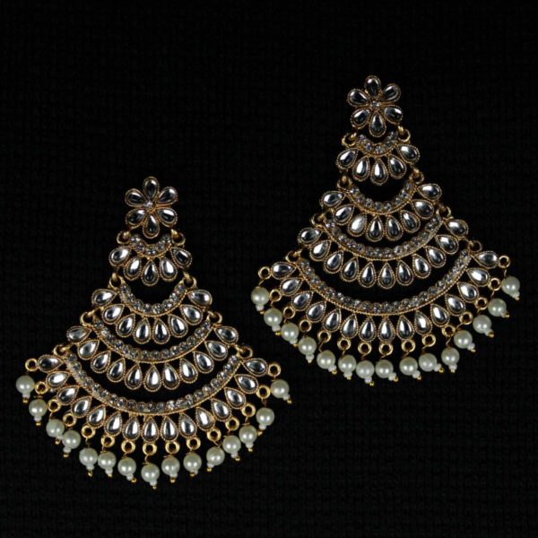 Gypsy Jewellery/ Golden Kundan Earrings