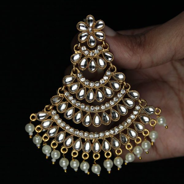 Gypsy Jewellery/ Golden Kundan Earrings
