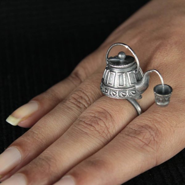 Gypsy Jewellery/ Oxidized Teapot Ring