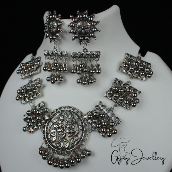 Gypsy Jewellery/ Silver Oxidized Ghungroo Set
